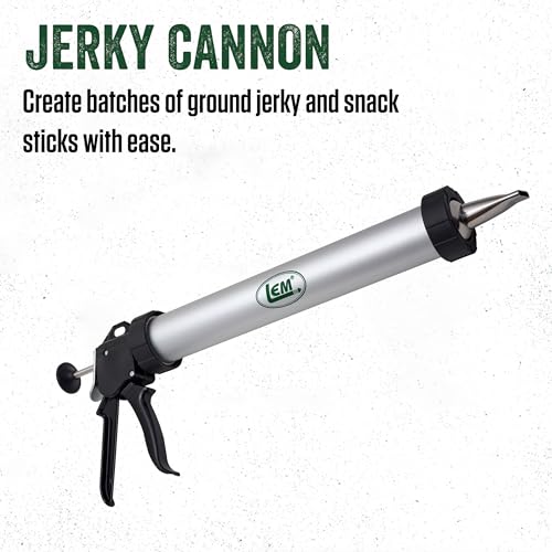LEM Jerky Cannon with Accessories - Anodized Aluminum Meat Gun for Jerky & Snack Sticks