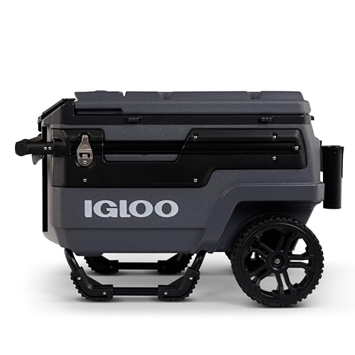 Igloo Trailmate Journey 70Qt Wheeled Cooler - Carbonite Insulated Ice Chest