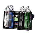 SuniBoxi Wooden Golf Bag Organizer for Garage - XL, Dark Black, 4 Bag Capacity