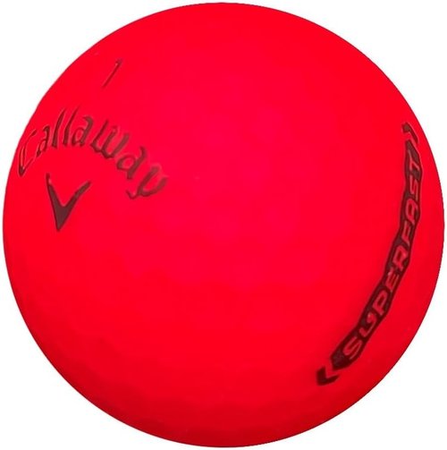 LostGolfBalls SuperFast Matte Red Golf Balls - Recycled AAAAA Quality, Mint Condition, Perfect for Callaway