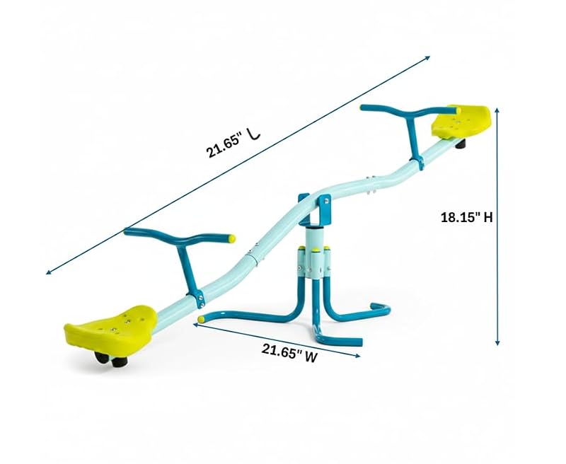 Yellow TP Spiro Seesaw Sit & Spin Kids Outdoor Play Equipment for Ages 3-10