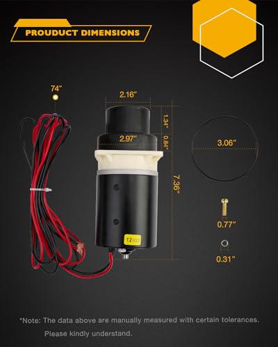 Gledewen 37072-0092 Marine Toilet Pump Motor for Jabsco Series, 12V