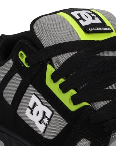DC Shoes Mens Stag Sneakers - 10.5 Black Grey Green