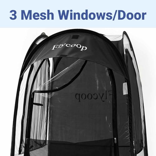 Flycoop Black 37x37x63-Inch Pop Up Sports Tent for One Person Winter Camping