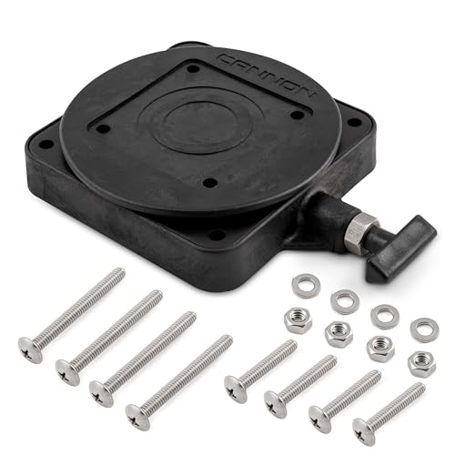 Cannon Low-Profile Swivel Downrigger Mounting Base - Black Composite