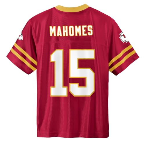 Youth Kansas City Chiefs Patrick Mahomes #15 Red Football Jersey - Size 10-12 Variation