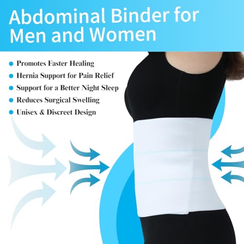 Pauline Abdominal Binder Post Surgery Support Belt - White / M / 30-45 Inches