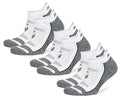 Balega No Show Medium Crew Athletic Running Socks - White, Blister Resistant