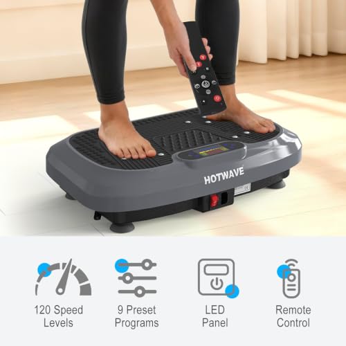 Vibration Plate Exercise Machine for Home Gym - Hotwave Gray