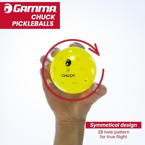 Gamma Chuck Outdoor Pickleballs Set - 6 Pack, USA Approved, Durable All-Weather Design