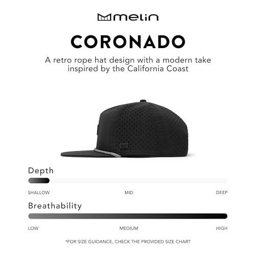 Men's Rope Hat Water-Resistant Coronado Brick Hydro Small Black