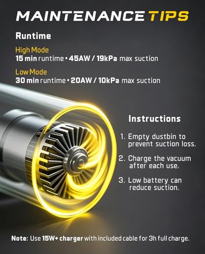 Fanttik Slim V10 APEX Cordless Car Vacuum - Black, 4-in-1 Portable Handheld Cleaner with Digital Display and 19kPa Suction