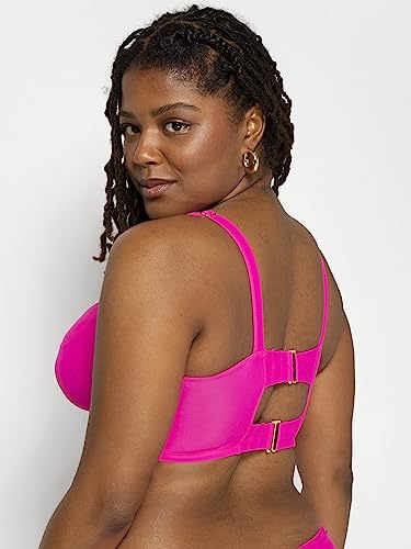 Plus-Size Supportive Underwire Bikini Top 38DD Fuchsia Sizzle