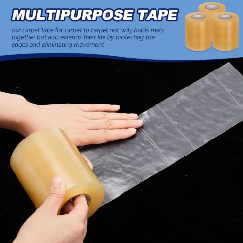 Pangda 12 Pack Heavy Duty Clear Wrestling Mat Tape 4 Inch for Gym & Sports