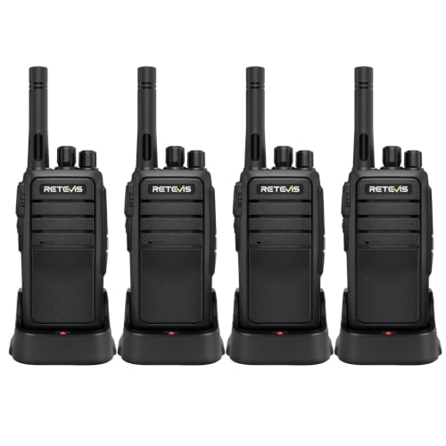 Retevis RT21 Walkie Talkies for Adults 2-Way Radio Long Range 1200mAh Battery 4 Pack