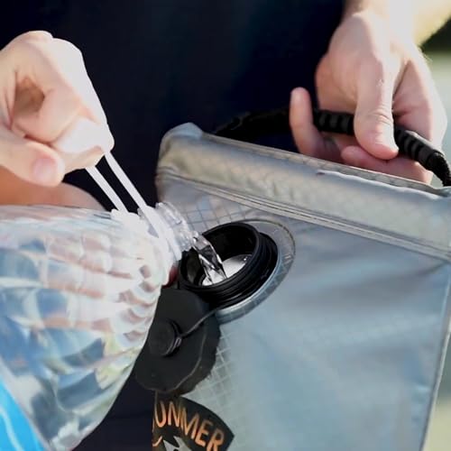 Portable Solar Camping Shower 10-Gallon Capacity Dual Head Outdoor Hot Water