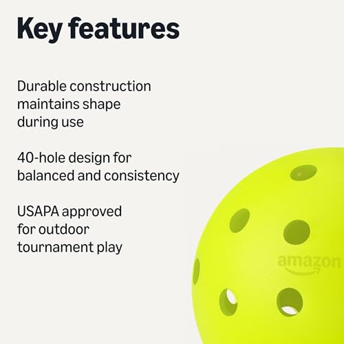 Outdoor Pickleball Balls 50-Pack USAPA Approved Durable Yellow