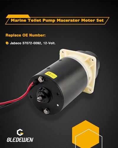 Gledewen 37072-0092 Marine Toilet Pump Motor for Jabsco Series, 12V