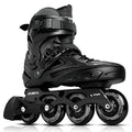 Jeuwith Unisex Inline Skates for Men Women - Black, 29.5cm, Size 10-11 Men / 11-12 Women, Outdoor Fitness Blades