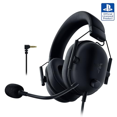 Razer BlackShark V2 X Wired Gaming Headset for PlayStation, Black, 3.5mm