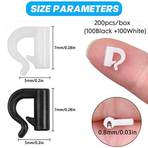 200pcs Black and White Fishing Spinner Clevis Quick Change Snaps for Walleye & Rig