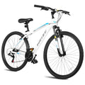 White 29 Inch Hardtail Mountain Bike for Men and Women - Trail Bicycle