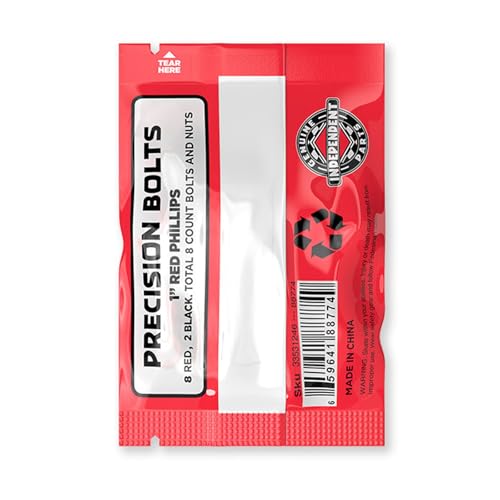 1-Inch Phillips Hardware Screws with Tool - Red and Black