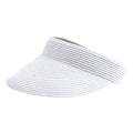 Women's Mixed Braid Brim Sun Visor Hat - One Size White - Sun Protection