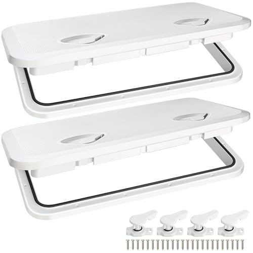 White Marine Boat Hatch Cover Deck Access Lid 24x14 Inches - CLLOMAGY