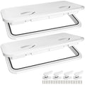 White Marine Boat Hatch Cover Deck Access Lid 24x14 Inches - CLLOMAGY