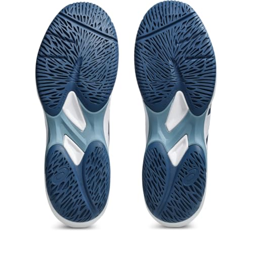 ASICS Men's Game FlyteFoam Pickleball Shoes White/Twilight Blue - Lightweight Supportive Court Footwear