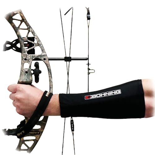 Slip-On Archery Armguard for Precision Shooting - Black, Large
