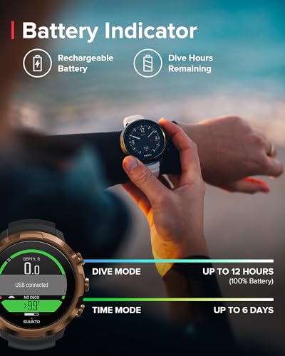 Suunto D5 Dive Computer Watch with Color Display, 100m Water Resistance, Wireless Connectivity