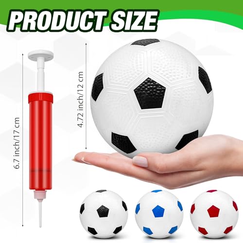 Yasuwekik 36 Pack Deflated Soccer Balls with Pump for Christmas Shoebox Gifts