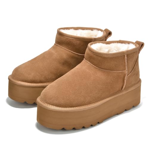 Project Cloud Women's Chestnut Waterproof Leather Ankle Boots - Size 11