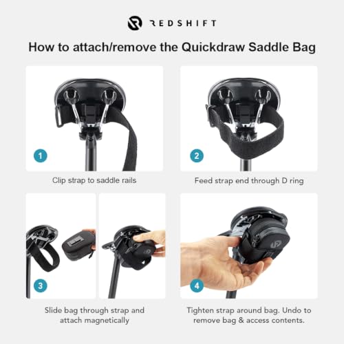 REDSHIFT Medium Bicycle Saddle Bag 0.66L Quick-Access Weatherproof Storage