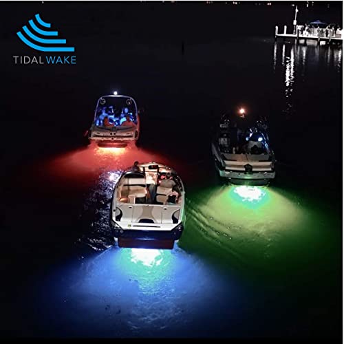 Tidal Wake Blue Underwater LED Boat Drain Plug Light 1/2" NPT Fit