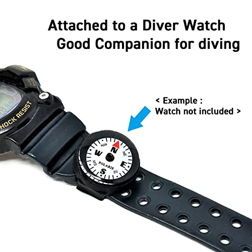 Polaris Waterproof Micro Compass Watchband Model - EDC Navigation Tool