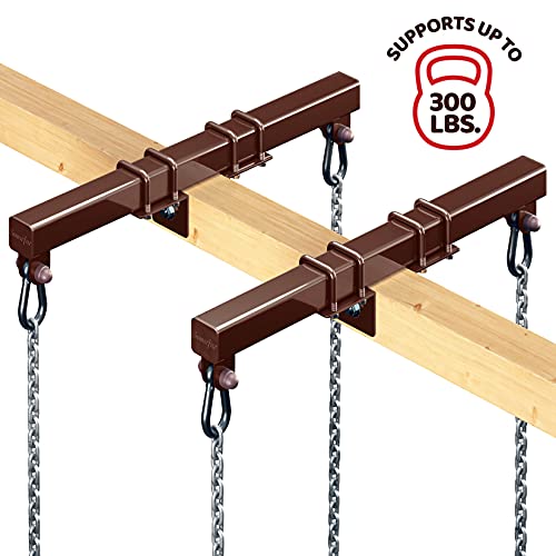 Heavy Duty Swingset Conversion Bracket 2 Pack - No Tree Needed, Brown