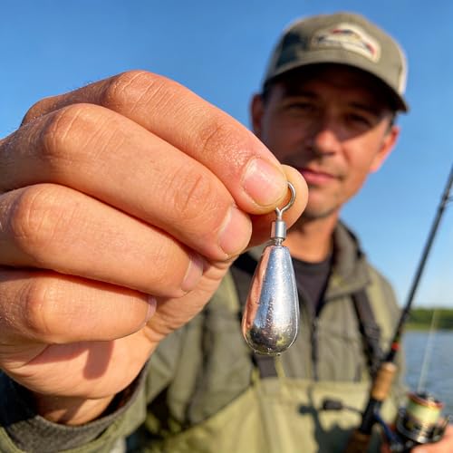 Fishing Sinkers Kit 25pcs Bass Casting Weights with Swivels for Long Casts