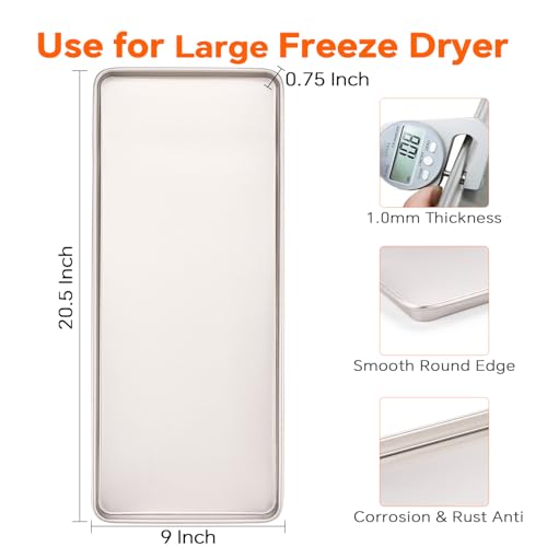 Dalle Large 6-Pack Stainless Steel Trays for Harvest Right Home Pro Freeze Dryer