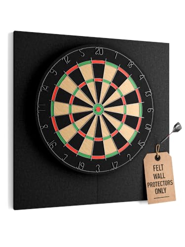 Fluxynara Foldable Felt Dart Board Wall Protector Square Black - 23.62 Inch