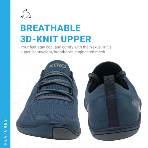 Men’s Knit Zero Drop Workout & Lifestyle Sneakers - Orion Blue, Size 10.5