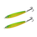 Fishing Jigs 2 Pack - Vibrant Holographic Stick Jigs for Saltwater Species