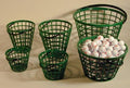 Range Mart Plastic Driving Range Basket - Green | Holds 25 to 400 Golf Balls