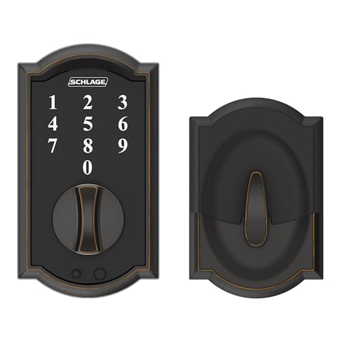 Aged Bronze Camelot Touch Deadbolt - Keyless Entry, Secure Smart Lock