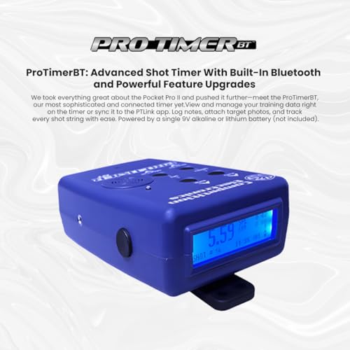 Shot Timer Bluetooth ProTimerBT for Shooting Range Practice - Blue