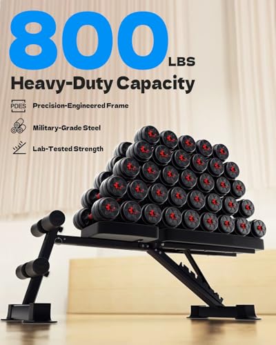 Adjustable Foldable Workout Bench for Full Body Home Gym - 660LBS Capacity