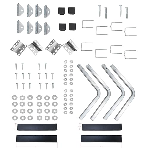 4-Pack Boat Trailer Bunk Guides 2x4ft Carpeted Side Bunks for High Beam & C-Channel Trailers