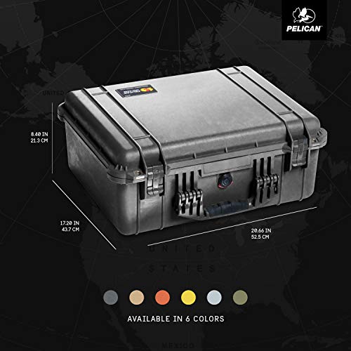 Pelican 1550 Waterproof Hard Case with Foam - Black / With Foam